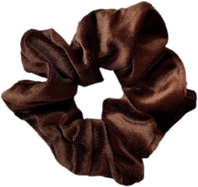 Retro Velvet Haarbanden voor Vrouwen - Zachte Elastische Ponytail Scrunchies en Accessoires in Donkerbruin - Perfect voor Casual en Feestelijke Looks