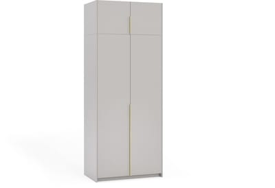 Kledingkast Apollonia I zonder Spiegel 100 x 250 cm (kasjmier, gouden handgrepen)