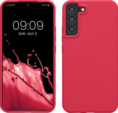 kwmobile telefoonhoesje geschikt voor Samsung Galaxy S22 Plus - Hoesje met siliconen coating - Smartphone case in awesome pink