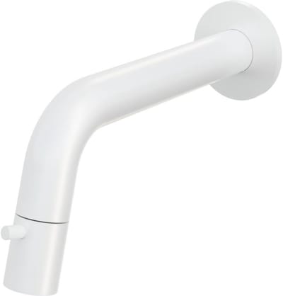 Hotbath Cobber Fonteinkraan Wandmodel - Inbouw - Inkortbaar - Uitvoering WH - Mat Wit - Messing - 60 mm - Waterbesparend