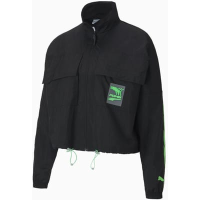 Puma Evide Woven Track Jacket Zip Up Zwart Dames Track Top 597770 01