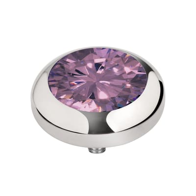 Melano Vivid Basic CZ Steentje Pink | Zilver