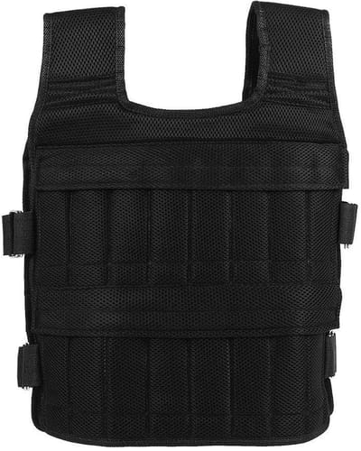 Dailygoods- Gewichtsvest 15kg - Verstelbaar - Multi pockets - Slijtvast - Geschikt voor diverse training - Maximale belasting 50kg