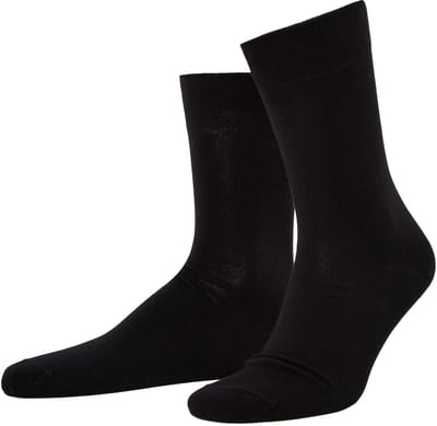 JP 1880 - Heren - Sokken 2 paar comfortabele boorden - Zwart - Maat 39+