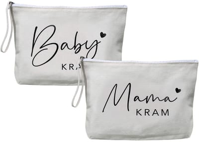 Dailygoods- Moeder Tas - 2 Stuks - Ritssluiting - Cosmetische Tas - Baby Accessoires - Gepersonaliseerde Geschenken - 25 x 17 x 5 cm - Cosmetica Tas