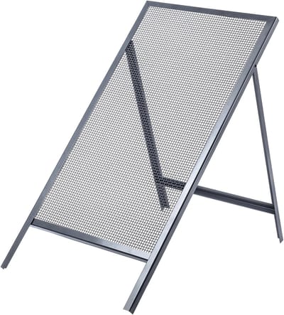 KADAX doorwerpzeef, doorwerprooster van staaldraad, tuinzeef, stalen zeef, zandzeef, rechthoekige bouwzeef voor zand en compostzeven & aarde en stenen (maaswijdte 0,8 x 0,8 cm)