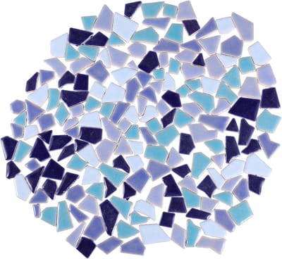 Mozaïektegels Keramiek - Mozaïek Fragmenten - Ambachtelijke Decoratie - Fijne Details - 0.4x0.4x2CM - Blauw Gemengd