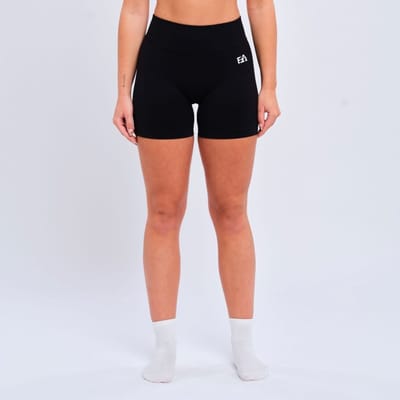 Euphoria Fitness Shorts - Dames - Sportkleding Dames - Sportbroek Dames - Yoga Broek Dames - Zwart - Maat L