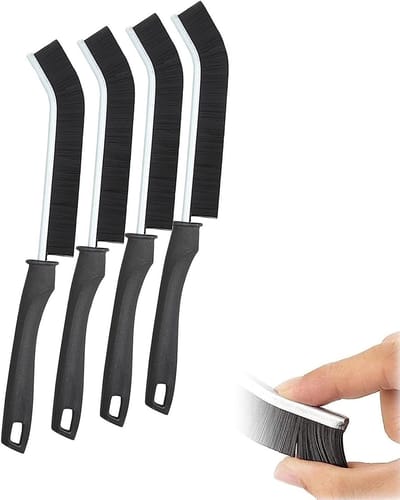 Effectieve Schoonmaakborstel voor Kieren en Groeven, Handheld Reinigingsborstel voor Tegels, Badkamer, Keuken en Huishoudelijk Gebruik (4 Stuks)