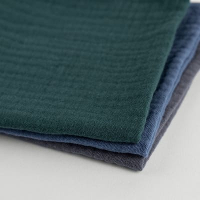 Mousseline katoenen herbruikbare zakdoek - Combipack man 1