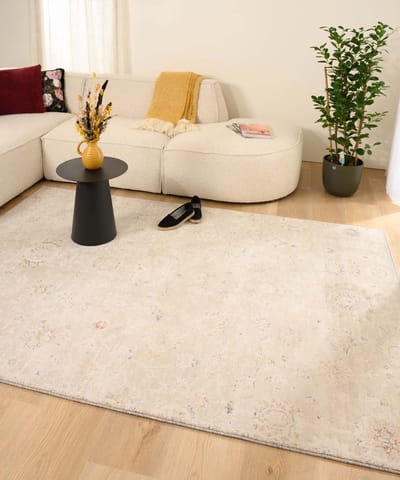 Vintage vloerkleed - Classic Marjorie crème/beige 80x150