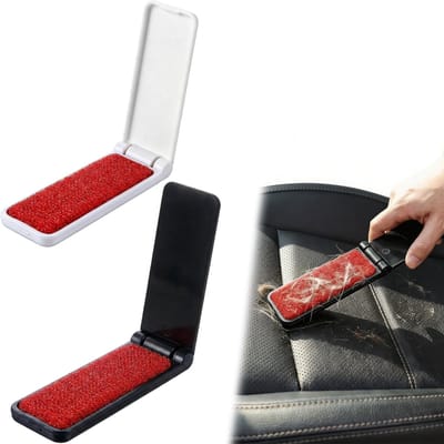 Dailygoods- Pluisborstel opvouwbaar - Pluizenverwijderaar - Kledingborstel - Draagbaar gereedschap - Mini-herbruikbare borstel - Effectieve reiniging 19 cm