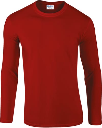 Gildan Softstyle® Euro Fit Adult Long Sleeve T-shirt GI64400 - Red - XL