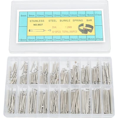 300 stuks Horlogeband Veerstaaf Professioneel Roestvrij Staal Horlogeband Schakelpin Accessoire voor beige