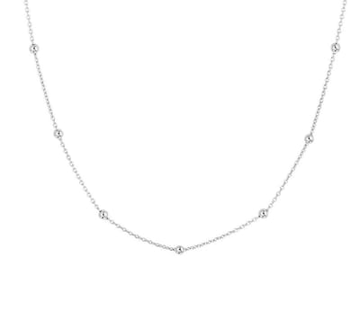 YO&NO - Ketting - Zilver - Ballchain - Bolletjes - 2,0mm -  40 + 4cm - Sieraden vrouw - Gerhodineerd - Zilver 925