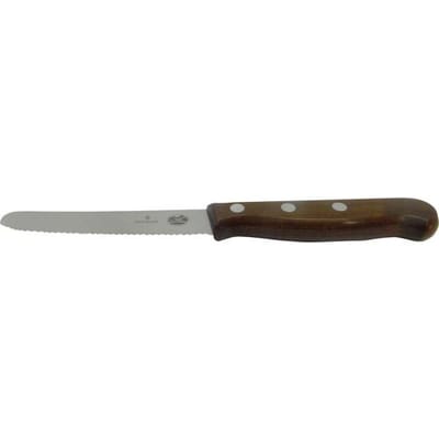 Victorinox Wood tafel-/tomatenmes - 11cm - gekarteld - rvs/esdoornhout