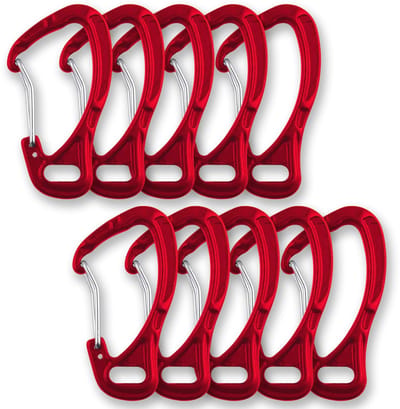 Unyqoos® Multifunctionele 65 mm Aluminium Karabijnhaken voor Sleutelhangers, Rugzakken en Outdooractiviteiten