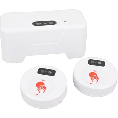 Elektrische Toilet Sensor Spoelset met 2 Sensoren 1800mAh Drukknop Spoeling Automatisch Contactloos white