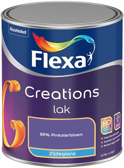 Flexa - Creations Lak Zijdeglans - 85% Pinksterbloem - Mengverf - 750 Ml