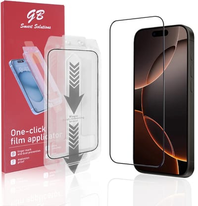 GB ProGuard Elite Screenprotector voor iPhone 16 Pro - Applicator Film – Gehard Glas – Volledige Dekking – Krasbestendig & Schokabsorberend