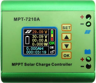 Zonne Laadregelaar - MPPT Controller - Energie Beheer - LCD Display Instelbaar - 14.6 x 11.4 x 6.9 cm