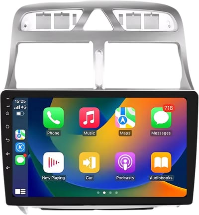 Autoradio met bluetooth - Carplay - Geschikt voor Apple en Android - Stereo - Navigatie - Navigatiesysteem auto - Voor Peugeot 307 / 307CC / 307SW (2002-2013)