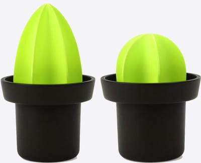 Cookut Diego citruspers met 2 posities sinaasappel/citroen groen ø 9cm H 14cm