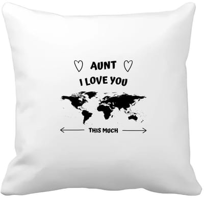 Akyol - aunt i love you this much Kussen hoes - Tante - geweldige tante - liefste tante - verjaardag - cadeau - kado - bedankje - geschenk - 40 bij 40 cm