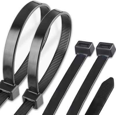 Grote Ritsbanden - Kabelbinders Tie Wraps - Kabel Organisatie - Extra Brede Band - 18 inch - Zwart