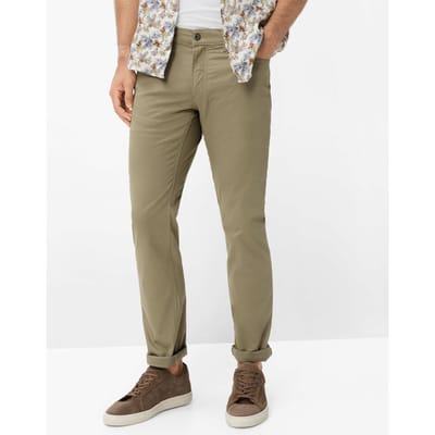 Brax Heren Jeans  Style CHUCK JUNGLE Groen Khaki, groen - khaki, maat 34/30