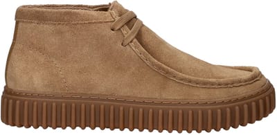 CLARKS Torhill Hi Heren Veterschoenen - Suede - Bruin