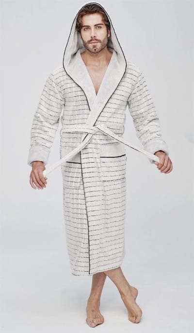Heren Bamboe Katoen Badjas Hugo / maat L/XL