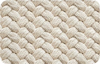 Badmat 80x50 cm - Antislip - Touw - Gebreid - Beige - Badmatten voor badkamer - Badkamermat - Douchemat - Badkamer mat