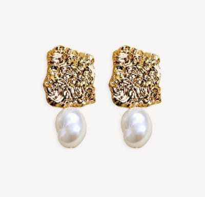 Margot Bardot Casiope Gold. - Oorbellen dames - Incl. parel - Statement oorbellen dames