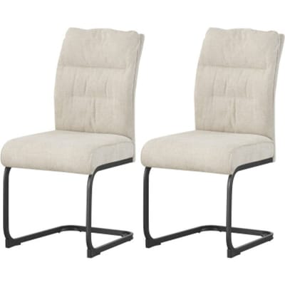 Furnilux Frieda stoel set van 2 in crème moderne design fauteuils