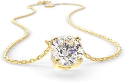 SERASAR Premium ketting dames [Zirconia] | Roestvrij 316L chirurgisch staal | Waterdicht | Verstelbare lengte | Kleur: Goud | Inclusief sieradendoosje