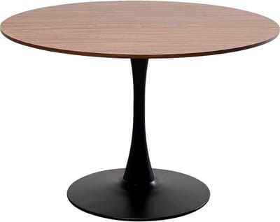 Kare Design Schickeria Ronde Eettafel - 110 X 74 Cm - Walnoot/Zwart