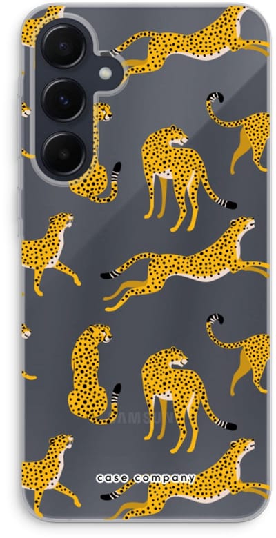 Case Company® - Hoesje geschikt voor Samsung Galaxy A55 hoesje - Luipaard - Soft Cover Telefoonhoesje - Bescherming aan alle Kanten en Schermrand