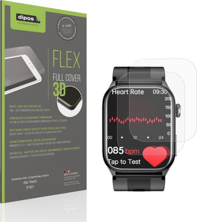 dipos FLEX – 2x Matte Screenprotector geschikt voor iSo Tech S101 | Volledige Schermbescherming | Case-Friendly