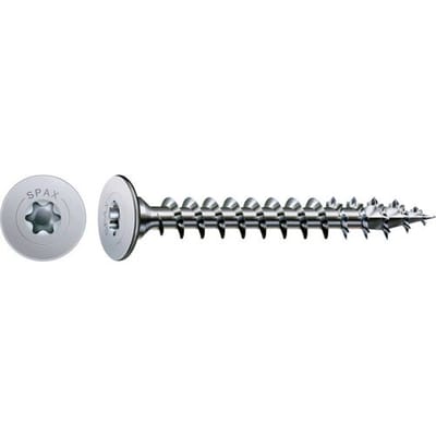 SPAX schroef met platte achterwandkop 4,0 x 20 mm 300 stuks ( 0151010400203 ) Torx T-STAR Plus T20 voor achterwanden zonder lens Volledig schroefdraad Wirox 4Cut