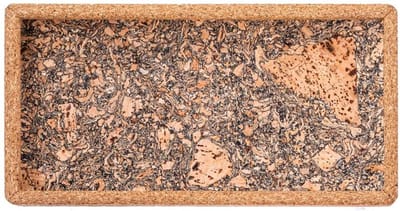Dienblad QUERCO kurk rechthoekig 28x14.5x1.5 cm - earth - SET/2