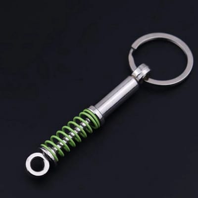 Sleutelhanger Auto Schokdemper I Auto Sleutelhouder I Schokdemper Veer Sleutelhanger I Universeel I Auto Accessoires I Groen