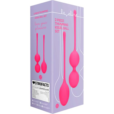 Shots - Loveline LOVE031PNK - 2 Piece Thumping Kegel Ball Set - Wild Strawberry