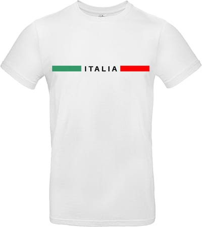 italia - WK shirt - Voetbalshirts - ItaliÃ« - Wit T-shirt korte mouw - Maat L - 100% Cotton