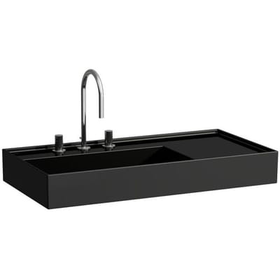 Kartell by LAUFEN countertop washbasin 90 x 46 cm, with 2 tap holes, shelf right H8183380208151