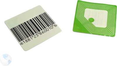 ShopControl - 1000stuks Beveiligingsstickers RF 8,2Mhz 3cm x 3cm BARCODE Softtags Stickerlabels tegen winkeldiefstal. Geschikt voor elk RF Radio-Frequent detectiesysteem. Zelfklevende Beveiliging tags voor Artikelbeveiliging