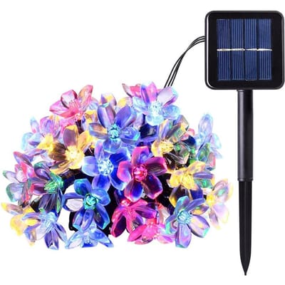 Zonne-energie Bloemen Lichtsnoer 7m/22.97ft 50st Kersenbloesem Kleurrijke LED's Lichtsnoer 50LEDs