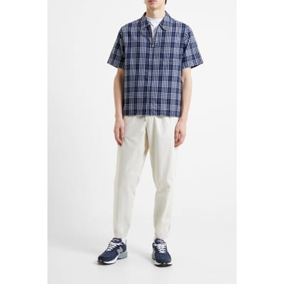 French Connection Pendine Check Ss Shirt Marine Multi Größe: S | Casual hemden Outlet | Herren