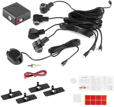 Dailygoods- Parkeersysteem Intelligente Parkeerhulp - Achteruitrijradar - 4 Sensoren - 80dB Zoemer - Hoogwaardig ABS - Beveiligingscircuits