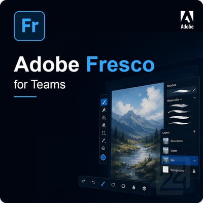 Adobe Fresco for Teams 1 - 9 Gebruiker(s)